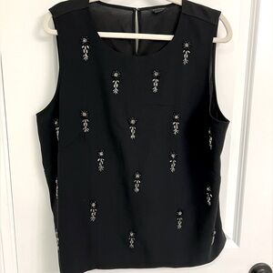 Ann Taylor Sleeveless Embellished Top Size XL